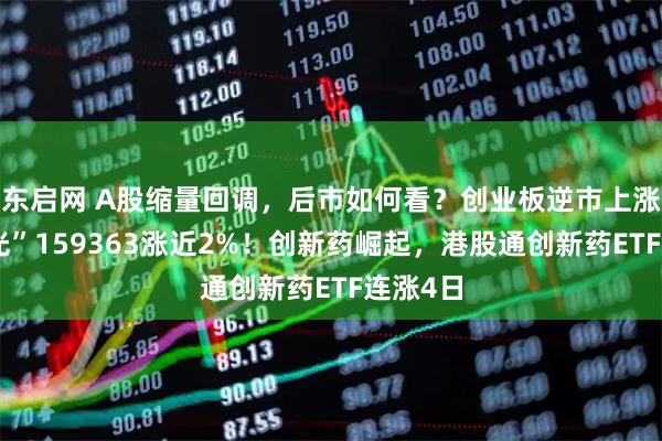 东启网 A股缩量回调，后市如何看？创业板逆市上涨，高“光”159363涨近2%！创新药崛起，港股通创新药ETF连涨4日